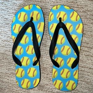 BRAND NEW Softball Flip Flops